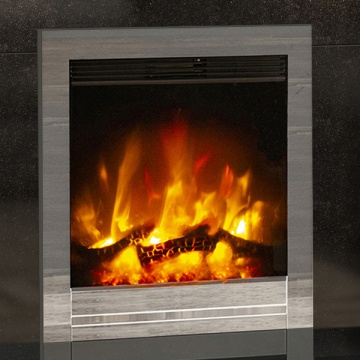 FLARE Collection by Be Modern Elda Marble Electric Fireplace Suite