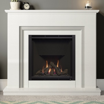 FLARE Collection by Be Modern Hampton 900 Marble Gas Fireplace Suite