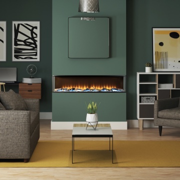 FLARE Collection by Be Modern Invision 1250 1-2-3 Sided Electric Fire