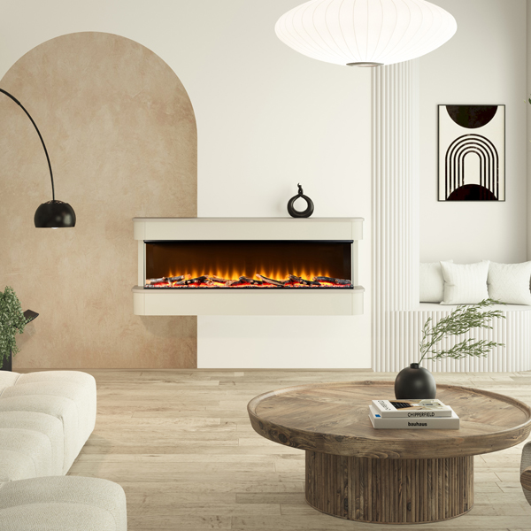 FLARE Collection by Be Modern Juliette 1250 Wall Mounted Electric Fireplace Suite