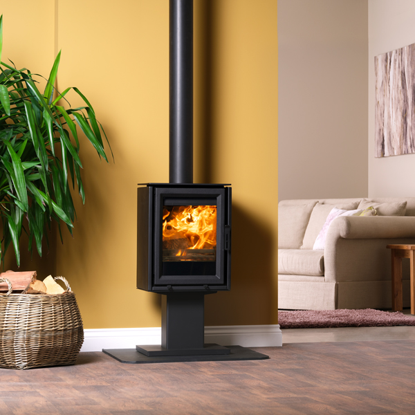 Firel Ines Fireline Ecostar 5 Wide Freestanding Multi-Fuel Stove | Flames.co.uk