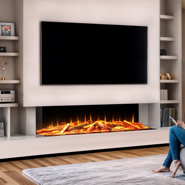 Flavel Proflame 1600 3-Sided Glass Smart Electric Fire | Flames.co.uk