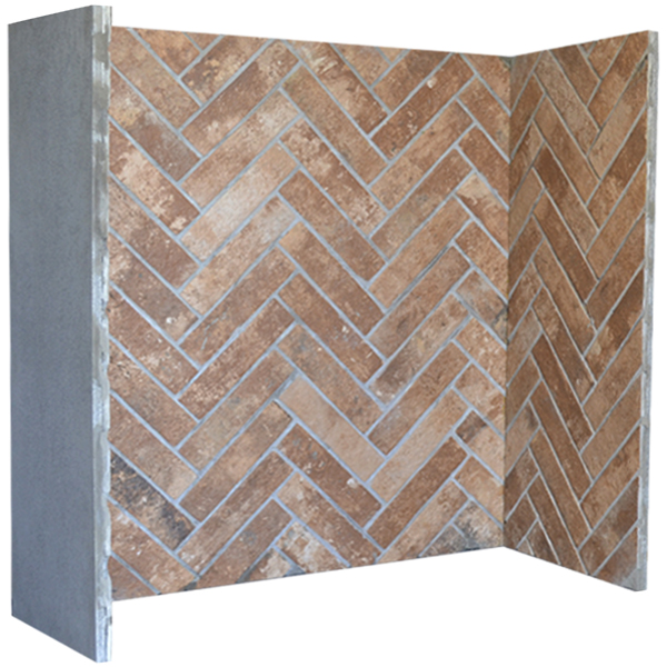 Gallery Highland Red Herringbone Fireplace Chamber Panels