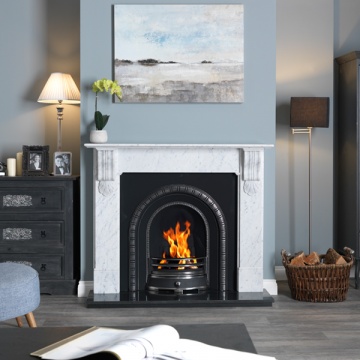 Gallery Kingston 56'' Cararra Marble Fireplace