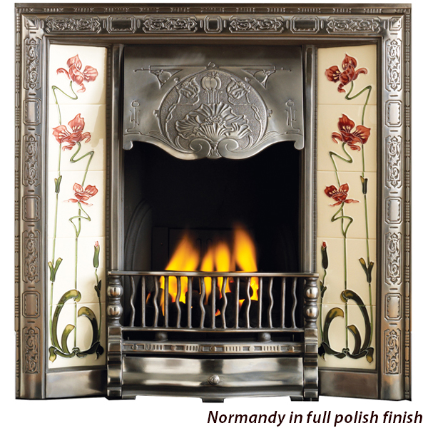 Gallery Normandy Cast Iron Tiled Fireplace Insert