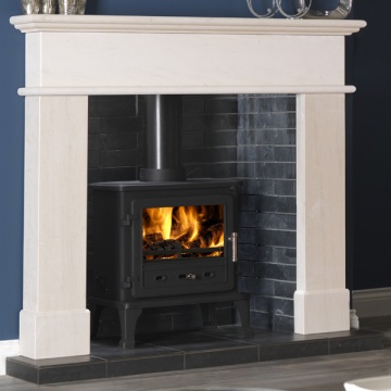 Gallery Pisa Portuguese Limestone Fireplace