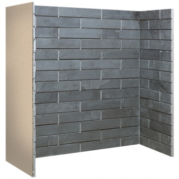 Gallery Porcelain Slate Brick Bond Fireplace Chamber Panels