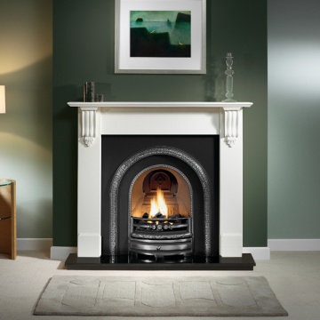 Gallery Richmond Agean Limestone / Cararra Marble Fireplace