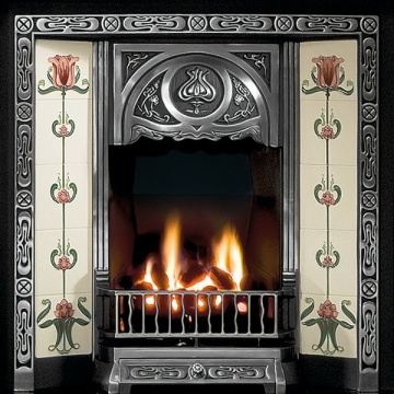 Gallery Tulip Cast Iron Tiled Fireplace Insert