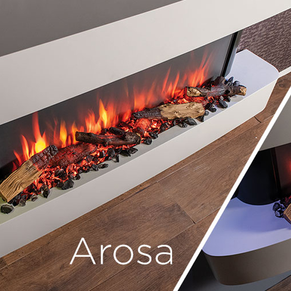 Gazco eStudio Arosa 140 Electric Fire Suite