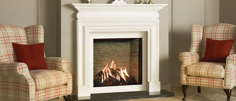Gazco Reflex Gas Fire fitted into fireplace