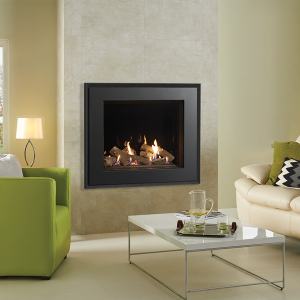 Gazco Riva2 750HL Evoke Steel Balanced Flue Gas Fire