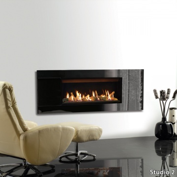 Gazco Studio Slimline Glass Balanced Flue Gas Fire