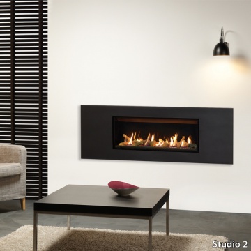 Gazco Studio Slimline Steel 2 Balanced Flue Gas Fire