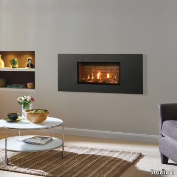 Gazco Studio Slimline Steel 2 Balanced Flue Gas Fire