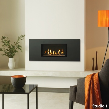 Gazco Studio Slimline Steel 2 Balanced Flue Gas Fire