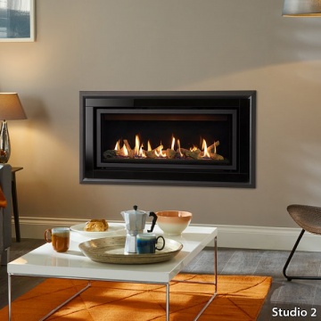 Gazco Studio Slimline Zero Clearance Balanced Flue Gas Fire