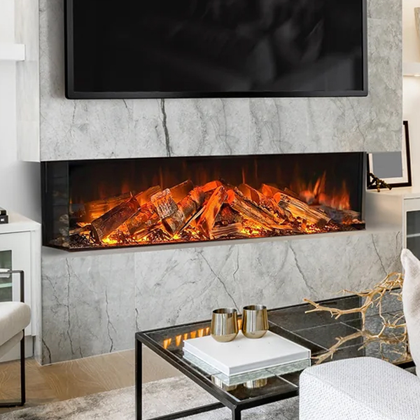 Legend Nero 1200 Inset 1-2-3 Sided Electric Fire