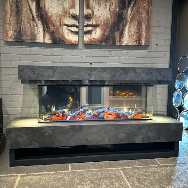 OER Apollo Electric Fireplace Suite with i1250e Deep Fire - Showroom Clearance Collection Only