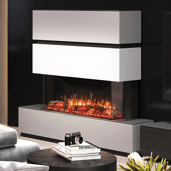 Onyx Avanti 110RW Milazzo Electric Fireplace Suite