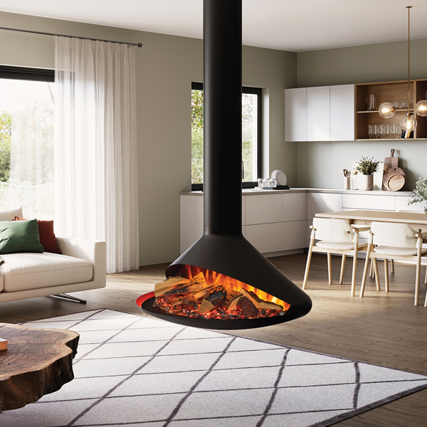 Onyx Orbit Suspended Electric Fire