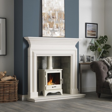 Penman Avellino Limestone Fireplace