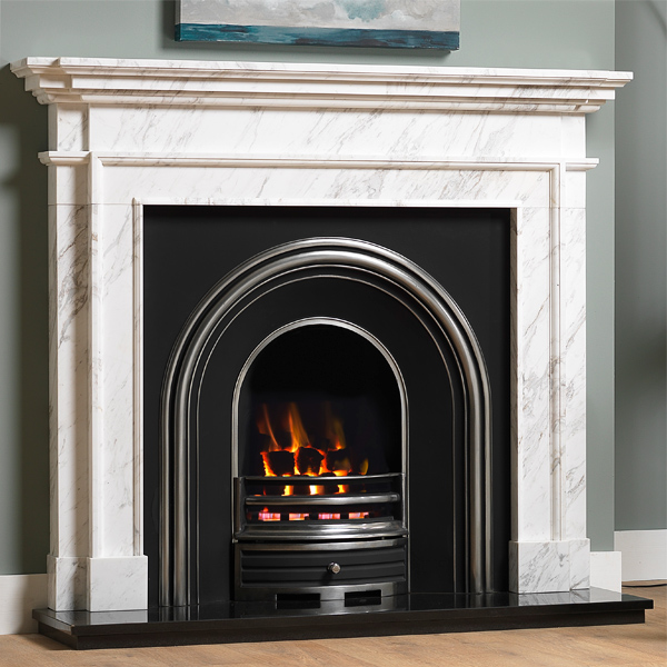 Penman Aversa Kallos Marble Fireplace | Flames.co.uk