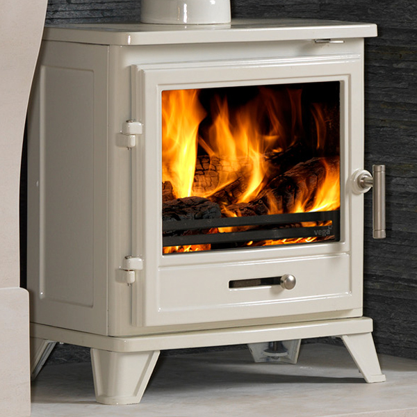 Penman Bassington Eco MultiFuel Stove Warm White Flames.co.uk