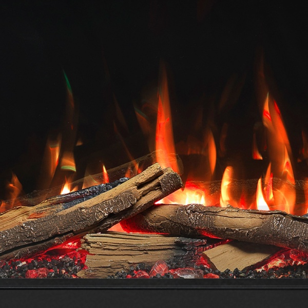 PureGlow Wenlock with Chelsea 750VS Limestone Electric Fireplace