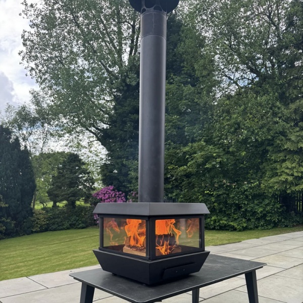 Legend Table Top Garden Cube Outdoor Wood Stove | Flames.co.uk