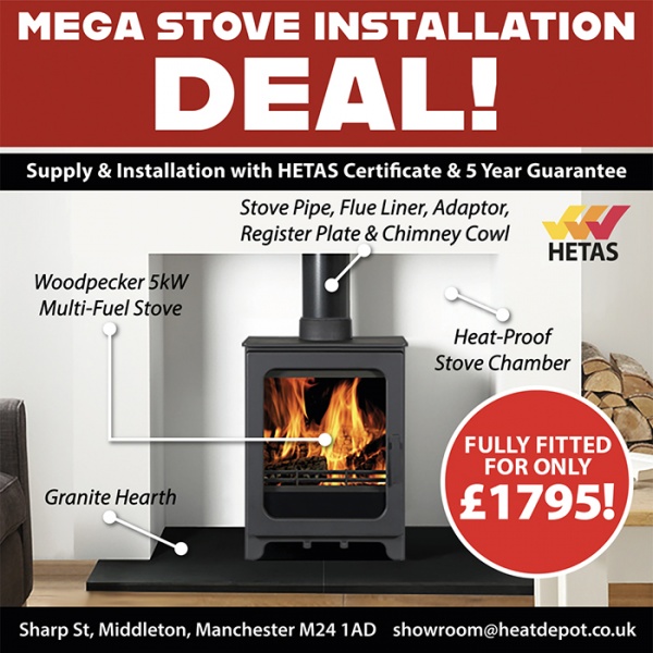 Amazing Multi-Fuel Stove & Installation Package Deal - Showroom Offer