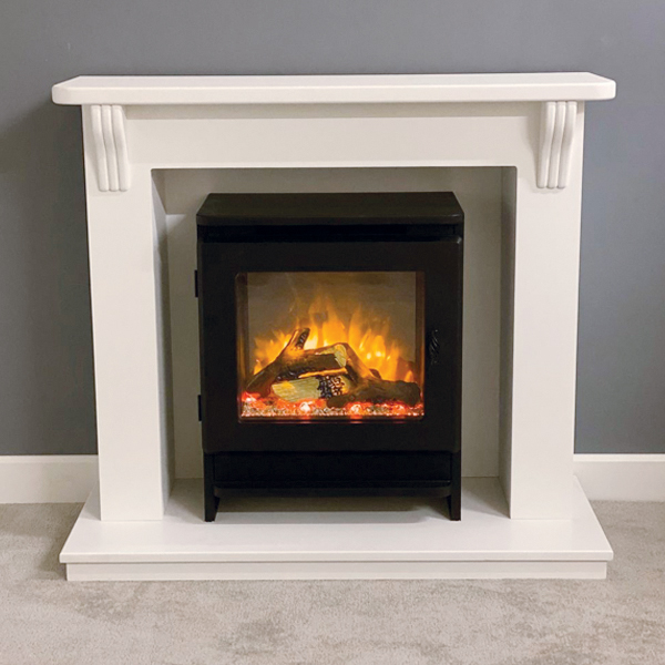 Suncrest Ashby Electric Fireplace Stove Suite