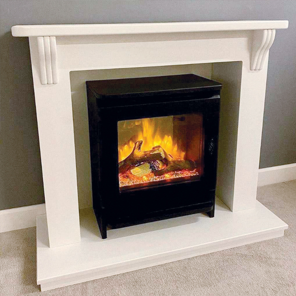Suncrest Ashby Electric Fireplace Stove Suite