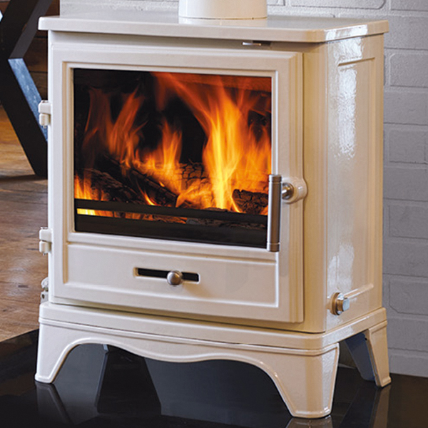 Penman Bassington Eco MultiFuel Stove Warm White Flames.co.uk