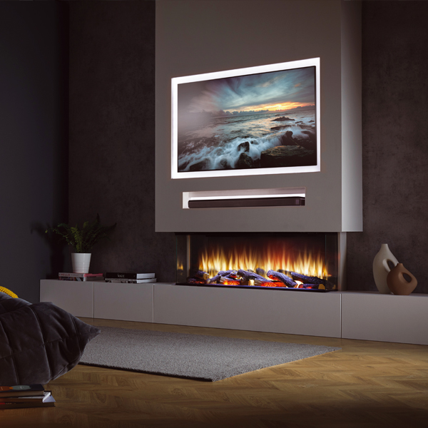 Charlton & Jenrick iRange i1250e Deep 1-2-3 Sided Electric Fire