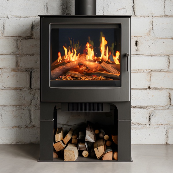 【マイリトルテイラー】 ilektro Woodland Logstore LCD Electric Stove | Flames.co.uk