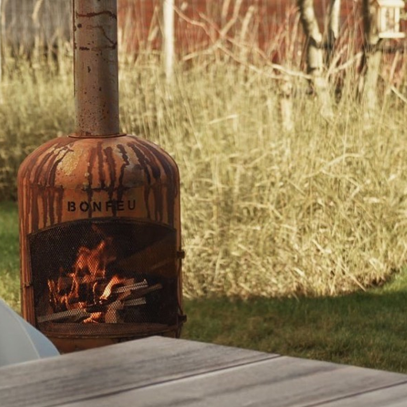 BonFeu BonBono Outdoor Fireplace Chimenea & BBQ Grill – Wood