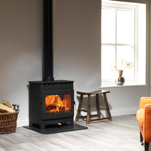 Burley Brampton 9108C Catalytic Converter Wood Burning Stove Flames