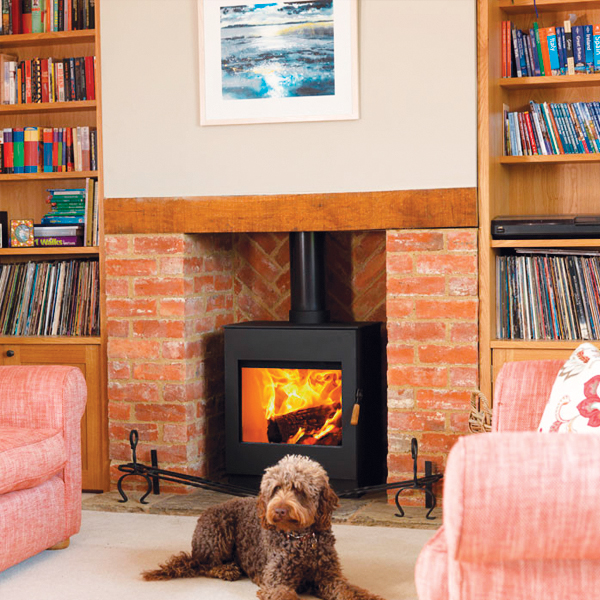 Burley Swithland 9308C Catalytic Converter Wood Burning Stove Flames