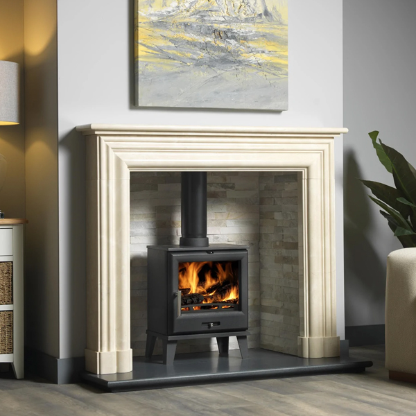 Cast Tec Nevis Edge 5 Eco Wood Burning / MultiFuel Stove Flames.co.uk