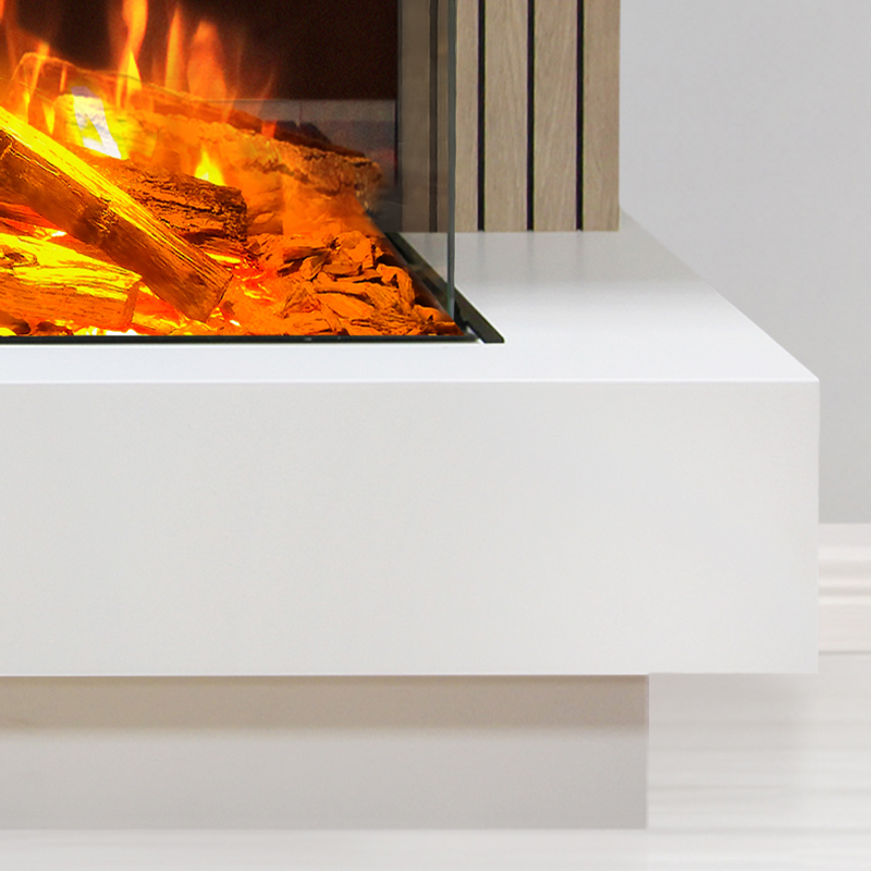 Celsi DLX 1000 Monroe 3-Sided Glass Smart Electric Fireplace Suite