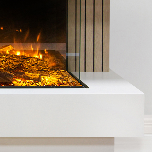 Celsi DLX 1250 Monroe 3-Sided Glass Smart Electric Fireplace Suite