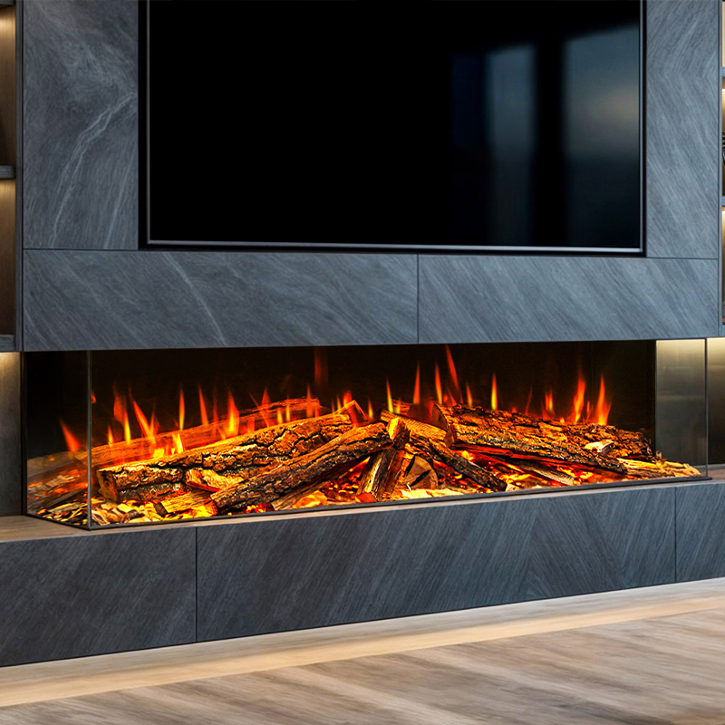 Celsi DLX 2000 Midnight Edition 3-Sided Glass Smart Electric Fire