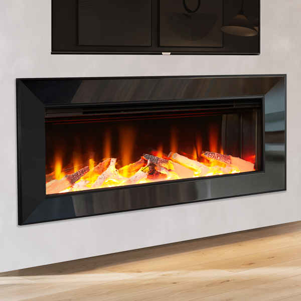 Celsi Electriflame VR Commodus S-1000 with Black Nickel Fascia Electric Fire