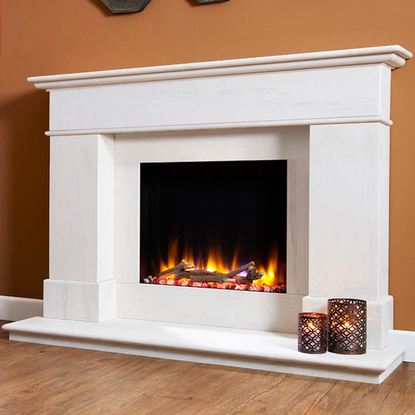 Celsi Ultiflame VR Avignon Limestone Electric Fireplace ...