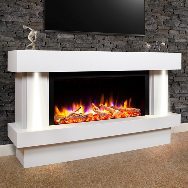 Celsi Ultiflame VR Orbital Illumia Electric Fireplace Suite