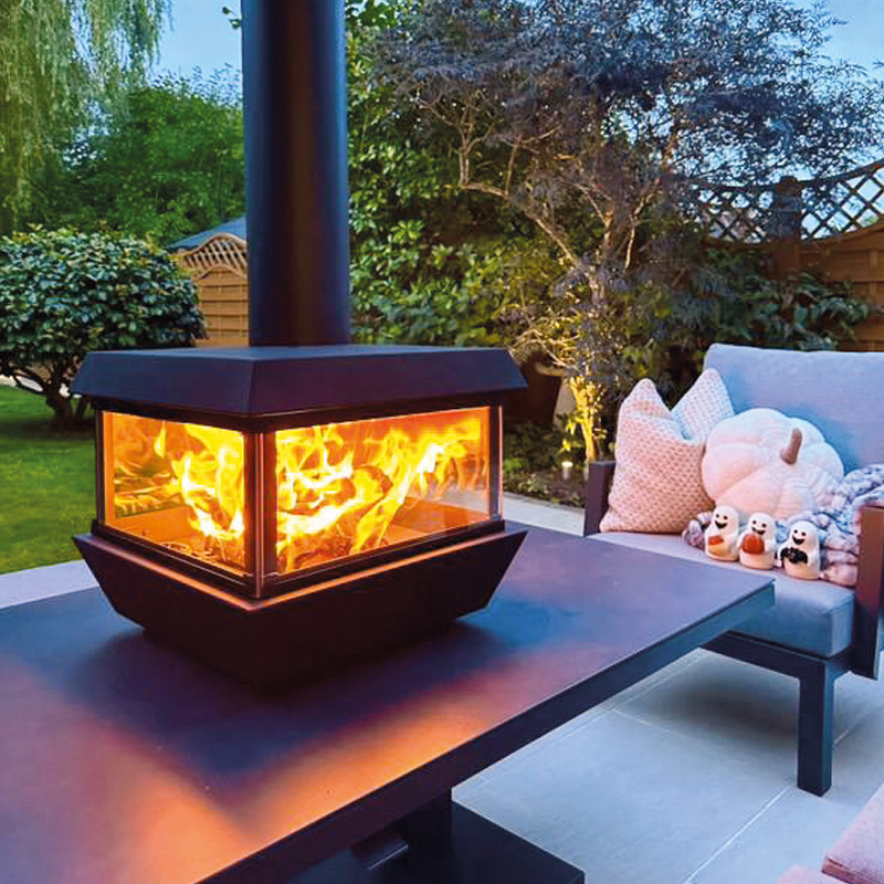 Legend Table Top Garden Cube Outdoor Wood Stove