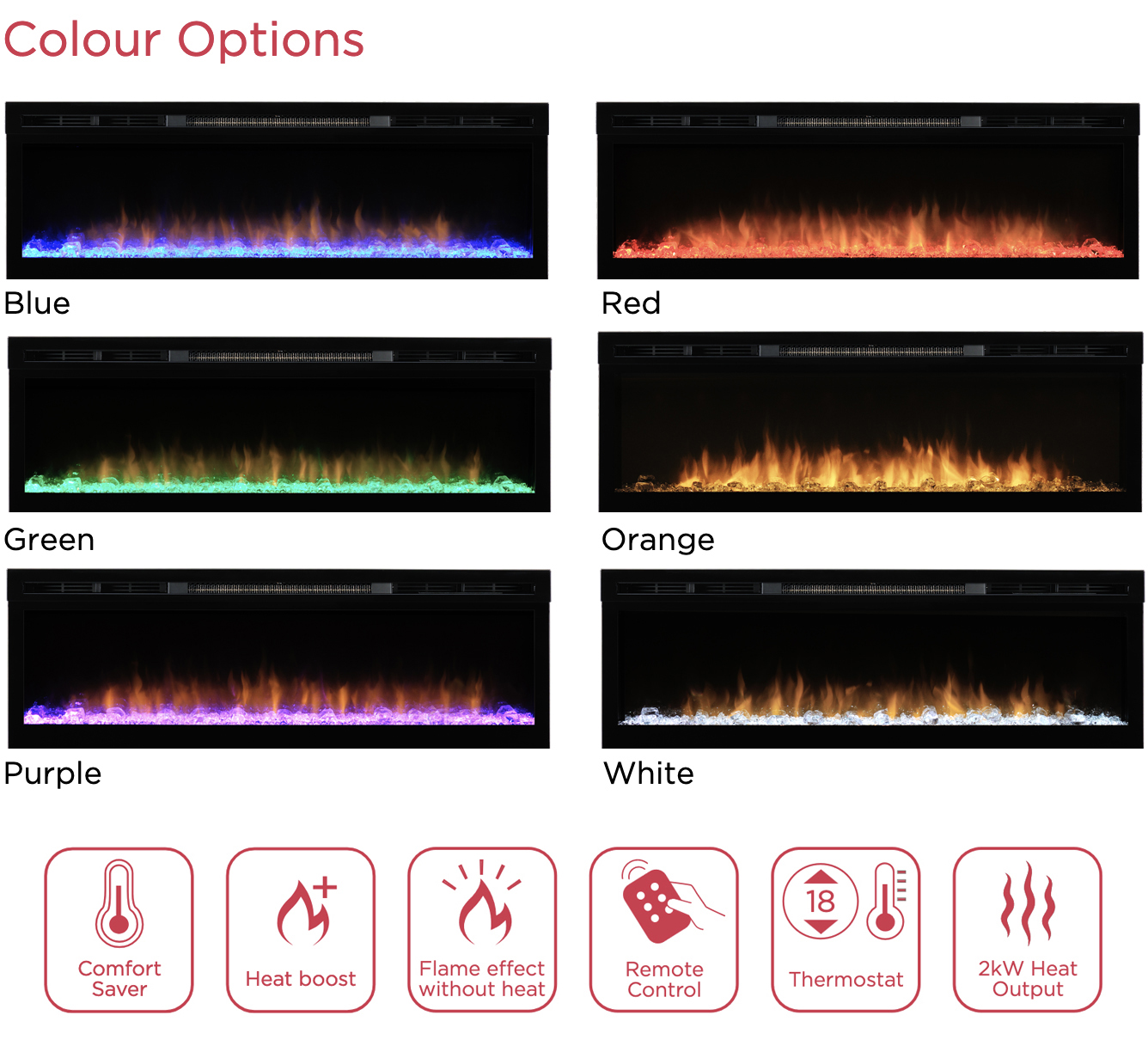 Dimplex Ignite 60 Flame Colours