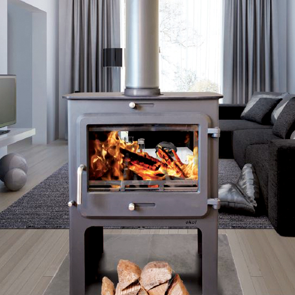 Ekol Clarity Double Sided MultiFuel / Wood Burning Stove Flames.co.uk