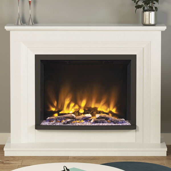 Elgin & Hall Pryzm Cabrina 52'' Marble Electric Fireplace Suite